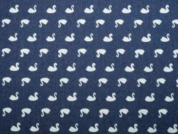 Denim Fabric Print | Swan Print