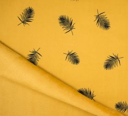 Lizzy Sweatshirt Fabric | Leaf Ochre