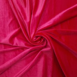 Velour Velvet Fabric | Cerise