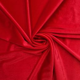 Velour Velvet Fabric | Red