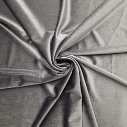 Velour Velvet Fabric | Silver