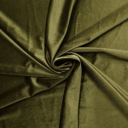 Velour Velvet Fabric | Olive