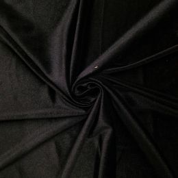 Velour Velvet Fabric | Black