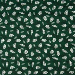 Jersey Cotton Fabric | Christmas Acorns