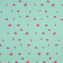 Jersey Cotton Fabric | Butterfly Dusty Mint