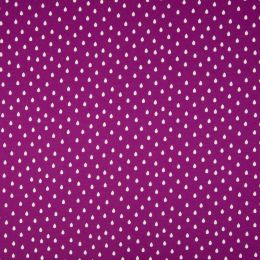 Jersey Cotton Fabric | Raindrops Fuchsia