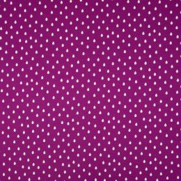 Jersey Cotton Fabric | Raindrops Fuchsia