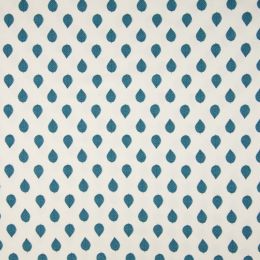 Jersey Cotton Fabric | Leaves Light Petrel