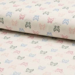 Pique Finish Jersey Fabric | Multi Crab Ecru