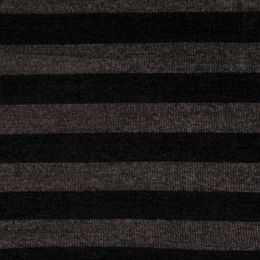 Chenille Knit Fabric | Stripe Multi Charcoal