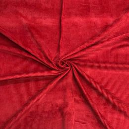 4.5w Cotton Corduroy Fabric - Washed | Dark Red