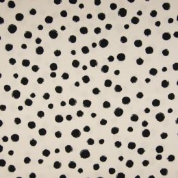 Viscose Twill Print Fabric | Multi Spot Ecru