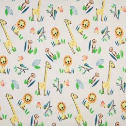 Jersey Cotton Fabric | Zoo Optical White