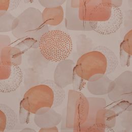 Soft Shell Fleece Fabric | Soft Circles Caramel