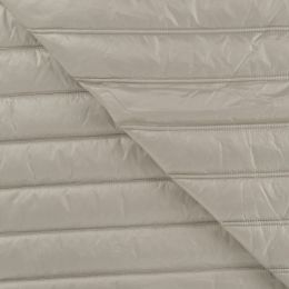 Premium Quilted Stripe Coating Fabric | Ivory