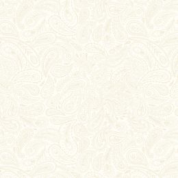 Tiny Tonals SS24 Lewis & Irene Fabric | Peacock Paisley Cream On Cream