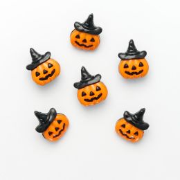 Pumpkin Witches Hat Buttons | Size 34 - Pack Of 6