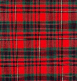 Stitch It Metallic Christmas Fabric | Tartan Red