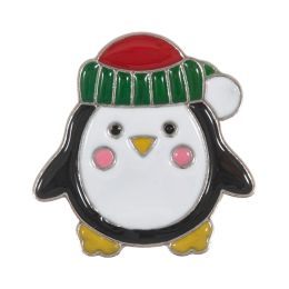 Deluxe Enamel Button | Penguin