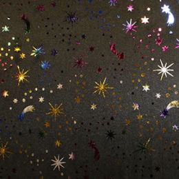 Foil Fabric Print Design | Shooting Star