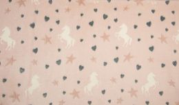 Glow In The Dark Fleece Super Soft | Unicorn Rose