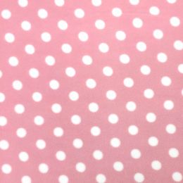 Printed AntiPil Polar Fleece | Pink Background Spots