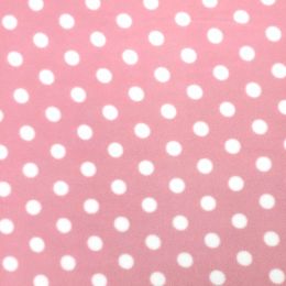 Printed AntiPil Polar Fleece | Pink Background Spots