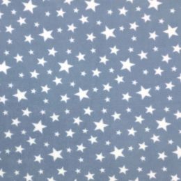 Printed AntiPil Polar Fleece | Multi Star Blue