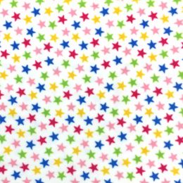 Printed Anti Pil Polar Fleece | Fun Star Ivory