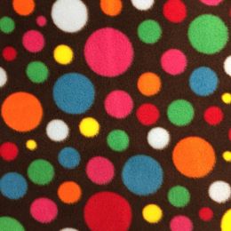 Printed AntiPil Polar Fleece | Large Spot Brown Background