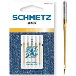 Schmetz Jeans Machine Needles - Gold Hardened