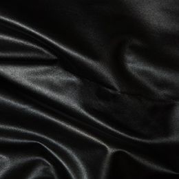 Leather-Look Stretch PU Fabric | Black