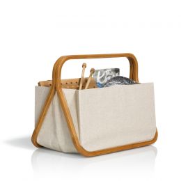 Fold & Store Basket Canvas & Bamboo - Natural | Prym