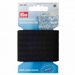 Seamed Elastic, 50mm x 1m - Black | Prym