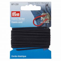 Elastic-Cord Strong, 2.5mm x 3m - Black | Prym