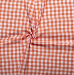 Stitch It, Two-Thirds Of An Inch Cotton Gingham Check | Orange