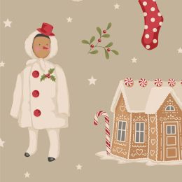 Tilda Merry Little Christmas Fabric | Winterfriends Clay