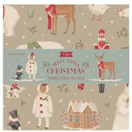 Tilda Merry Little Christmas Fabric | Layer Cake, 10" Squares