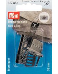 Turn Clasp For Bags Rectangular Silver Brushed | Prym